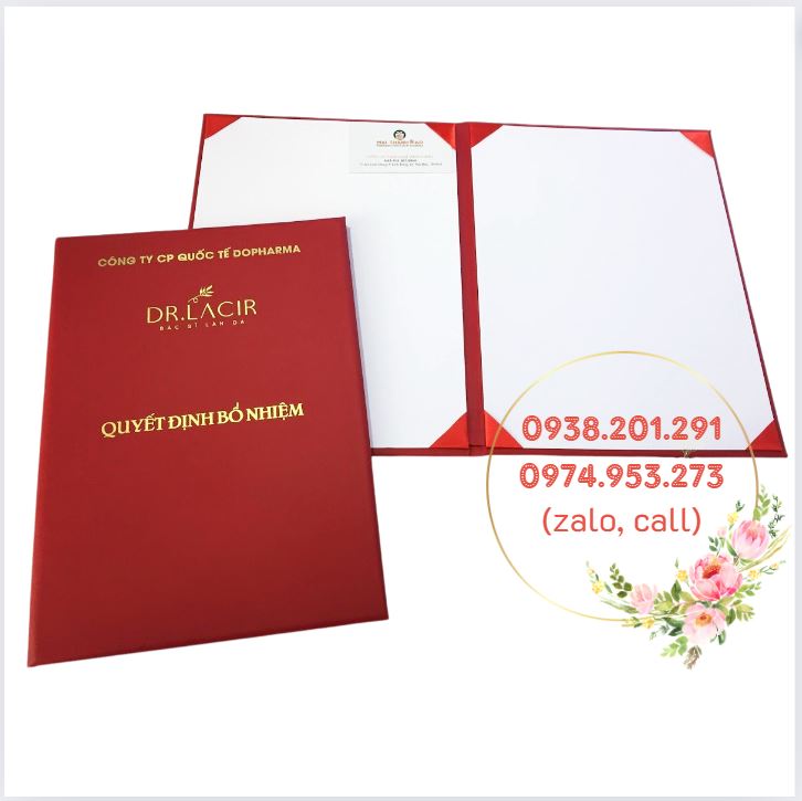 Bìa kẹp quyết định A4 in nội dung theo yêu cầu giá rẻ tại TPHCM Bìa kẹp quyết định A4 in nội dung theo yêu cầu giá rẻ tại TPHCM