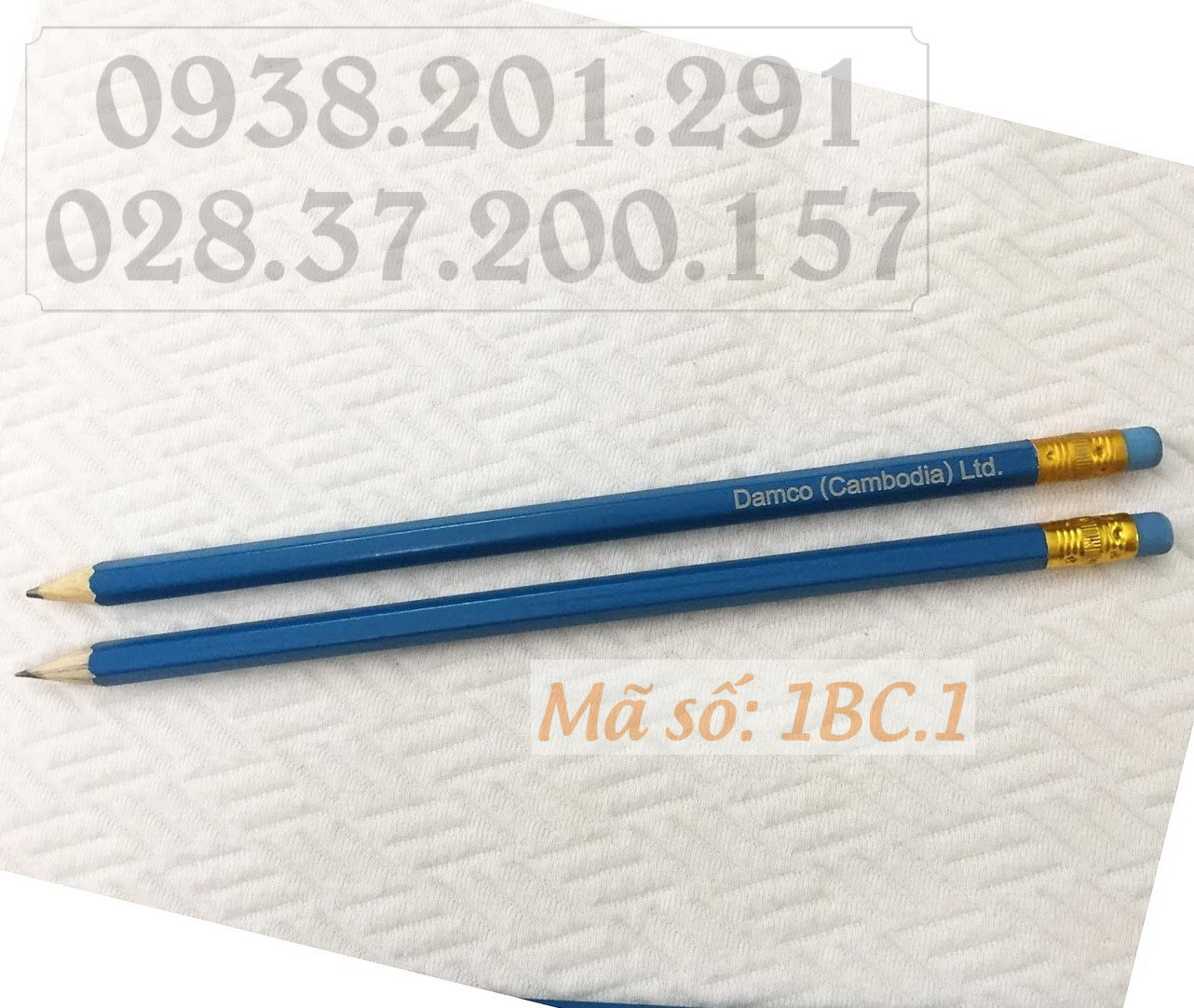 Đặt in bút chì xanh dương có tên công ty và logo làm quà tặng giá rẻ nhất tphcm Đặt in bút chì xanh dương có tên công ty và logo làm quà tặng giá rẻ nhất tphcm