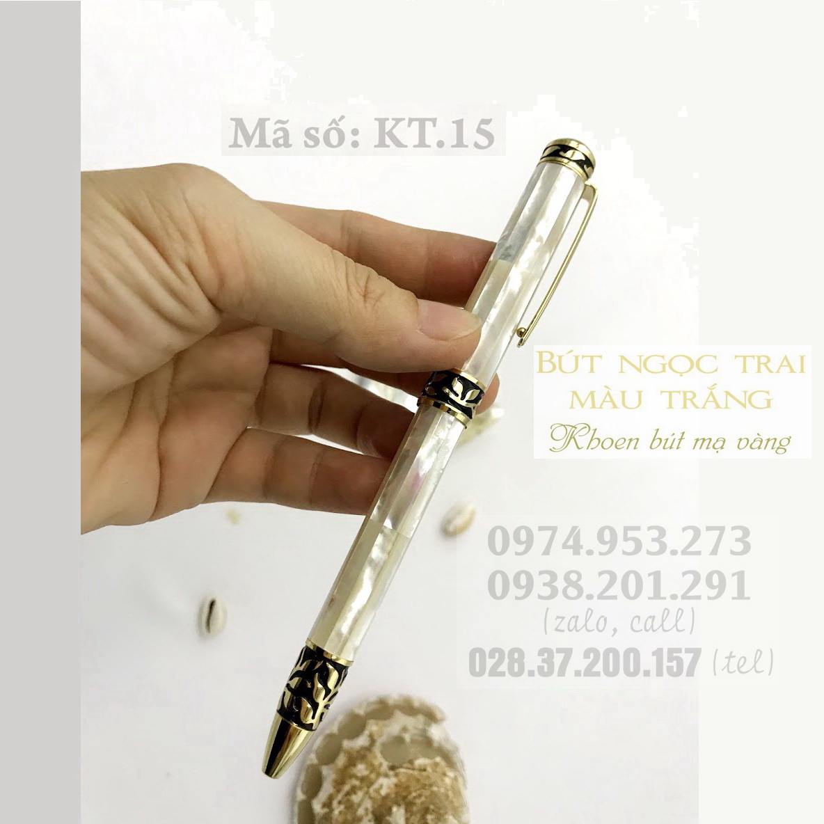 Mẫu bút ký cao cấp độc đáo đẹp sang trọng làm từ ngọc trai và sừng đen có khoen cài mạ vàng Mẫu bút ký cao cấp độc đáo đẹp sang trọng làm từ ngọc trai và sừng đen có khoen cài mạ vàng