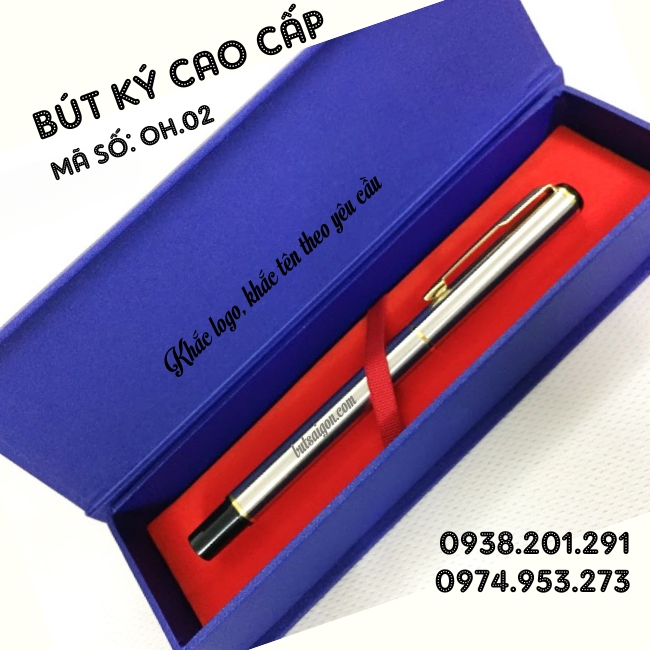 Bút ký khắc tên cao cấp màu trắng đen phối cài vàng giá rẻ làm quà tặng Bút ký khắc tên cao cấp màu trắng đen phối cài vàng giá rẻ làm quà tặng