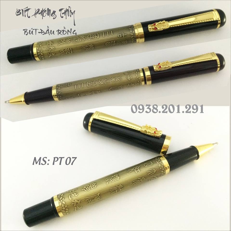 Bút ký cao cấp bút phong thủy mạ vàng đầu rồng khắc hoa văn độc đáo và ấn tượng sang trọng Bút ký cao cấp bút phong thủy mạ vàng đầu rồng khắc hoa văn độc đáo và ấn tượng sang trọng