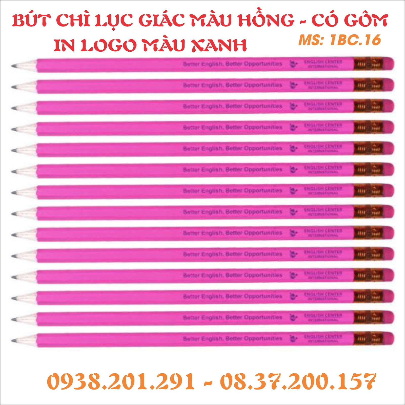 Dịch vụ in logo bút chì màu hồng, in hình theo yêu cầu lên bút chì tại Butsaigon.com Dịch vụ in logo bút chì màu hồng, in hình theo yêu cầu lên bút chì tại Butsaigon.com