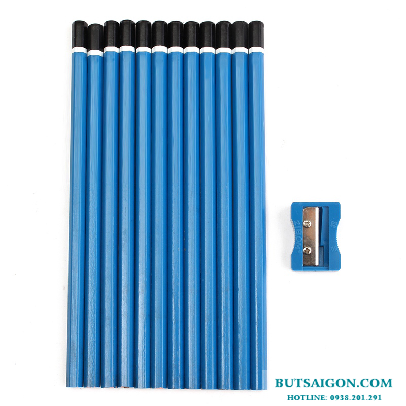 Bút chì gỗ màu xanh dương truyền thống Bút chì gỗ màu xanh dương truyền thống