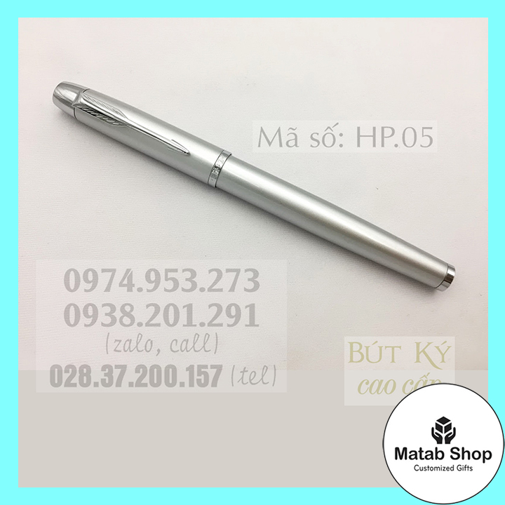 Bút màu trắng bạc, khoen cài bạc HP.05
