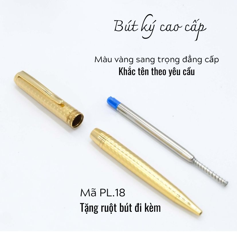 Bút ký dạng vặn Platinum của Nhật Bản màu vàng ánh mã số PL 18 Bút ký dạng vặn Platinum của Nhật Bản màu vàng ánh mã số PL 18
