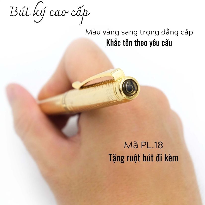 Bút ký dạng vặn Platinum của Nhật Bản màu vàng ánh mã số PL 18 Bút ký dạng vặn Platinum của Nhật Bản màu vàng ánh mã số PL 18