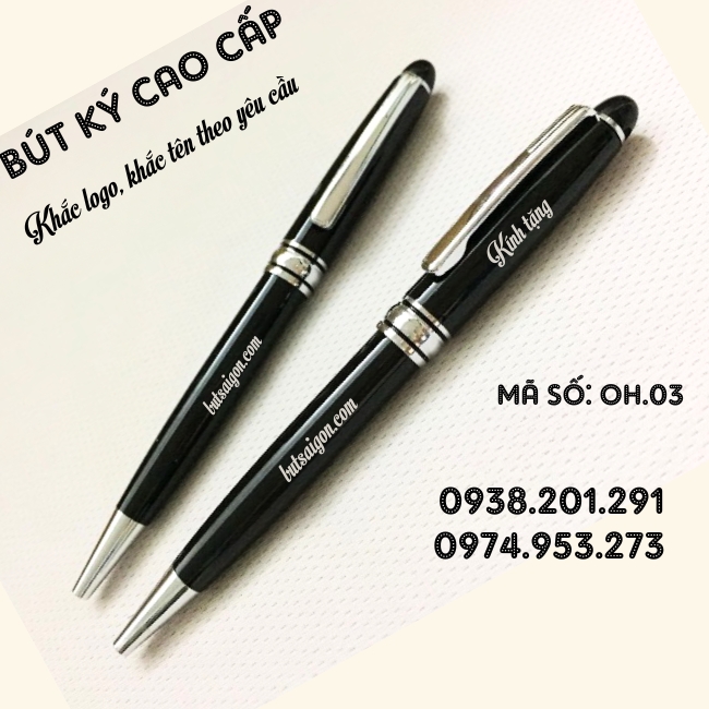 Bút ký kim loại màu đen khoen vàng khắc tên công ty làm quà tặng nhân viên khách hàng cuối năm Bút ký kim loại màu đen khoen vàng khắc tên công ty làm quà tặng nhân viên khách hàng cuối năm