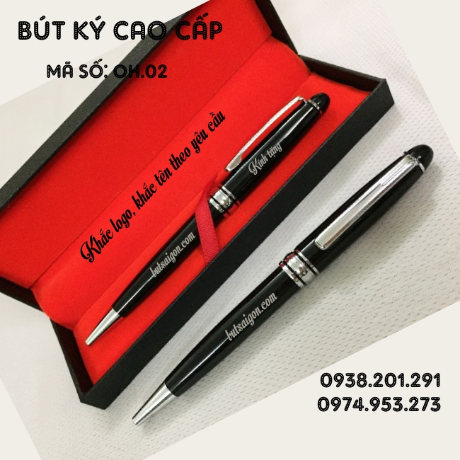 Bút ký kim loại màu đen khoen vàng khắc tên công ty làm quà tặng nhân viên khách hàng cuối năm Bút ký kim loại màu đen khoen vàng khắc tên công ty làm quà tặng nhân viên khách hàng cuối năm