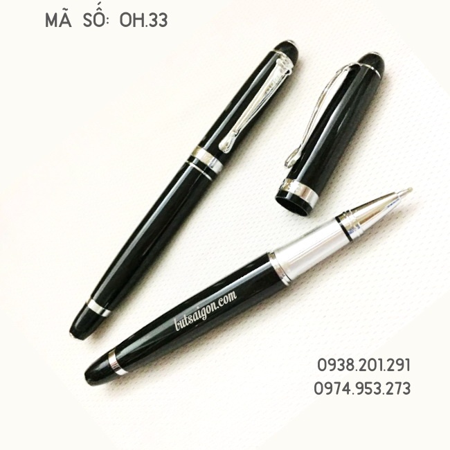 Bút ký cao cấp màu đen cài bạc giá rẻ Bút ký cao cấp màu đen cài bạc giá rẻ