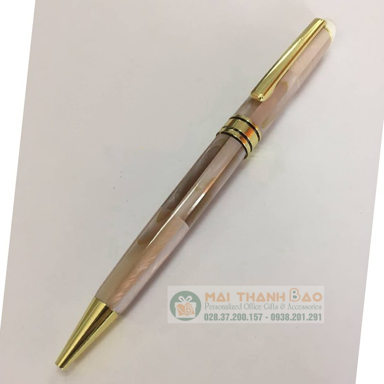 Bút ký cao cấp khảm trai màu hường hồng đỏ mệnh hỏa mộc đẹp quà tặng độc đáo Bút ký cao cấp khảm trai màu hường hồng đỏ mệnh hỏa mộc đẹp quà tặng độc đáo