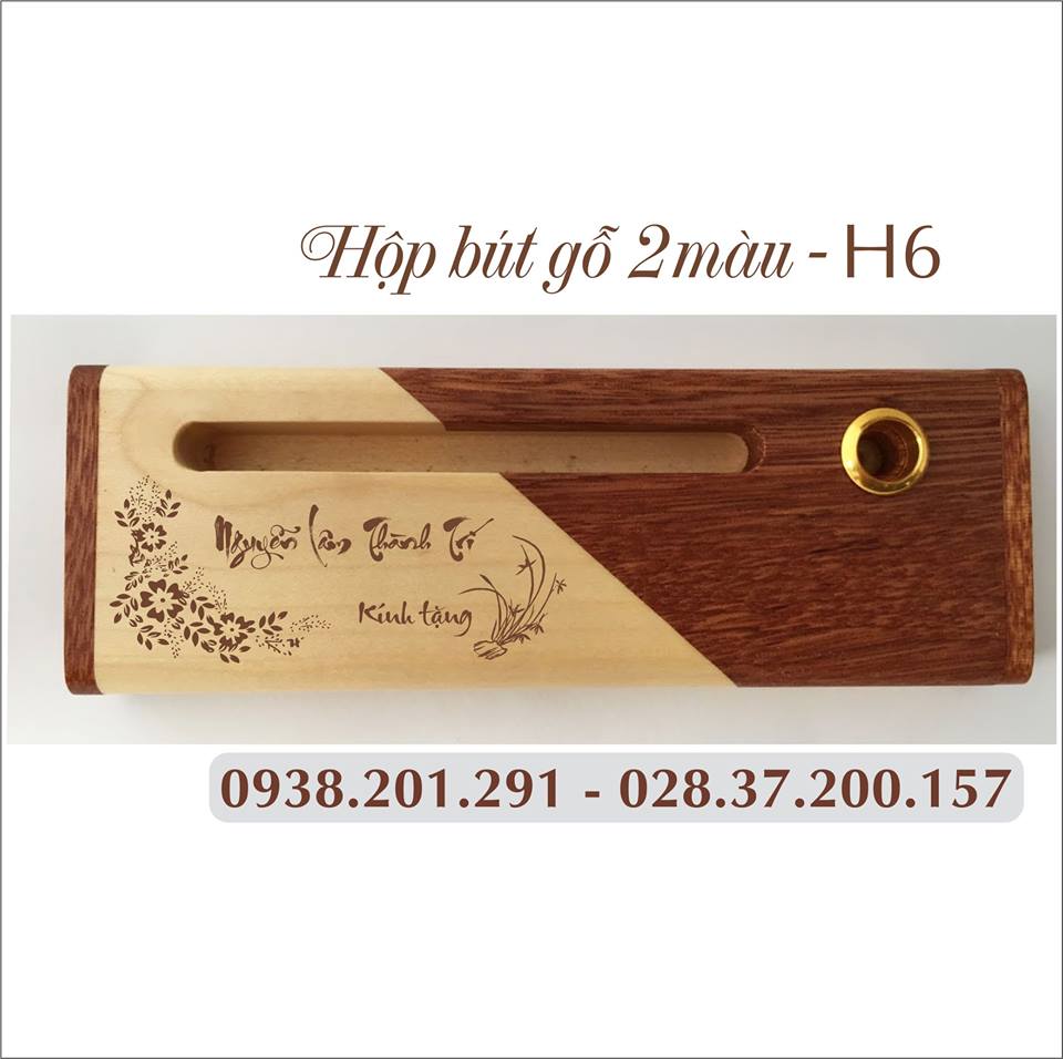 Bút gỗ hộp gỗ khắc tên và logo theo yêu cầu làm quà tặng khách hàng đối tác giá rẻ tphcm Bút gỗ hộp gỗ khắc tên và logo theo yêu cầu làm quà tặng khách hàng đối tác giá rẻ tphcm