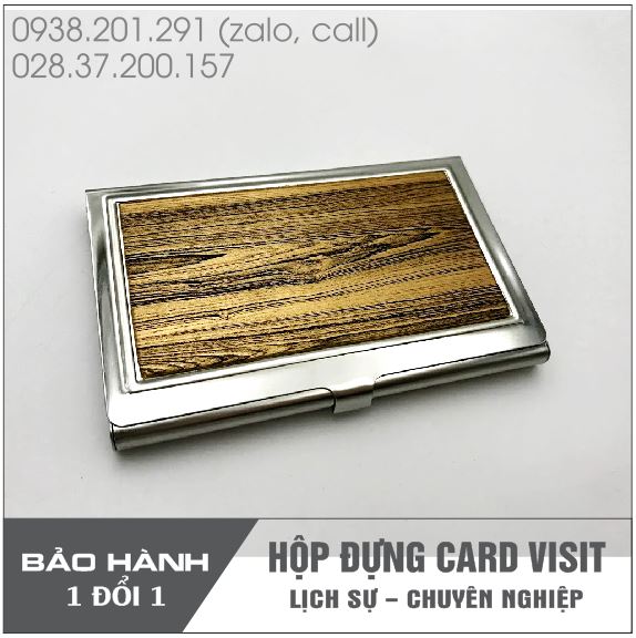 Hộp đựng name card có họa tiết vân gỗ Hộp đựng name card có họa tiết vân gỗ