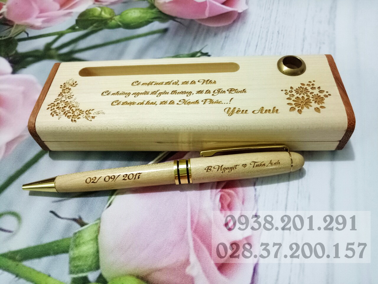 Bộ bút gỗ khắc tên làm quà tặng thầy cô ngày nhà giáo 20 11 đẹp ý nghĩa giá rẻ Bộ bút gỗ khắc tên làm quà tặng thầy cô ngày nhà giáo 20 11 đẹp ý nghĩa giá rẻ