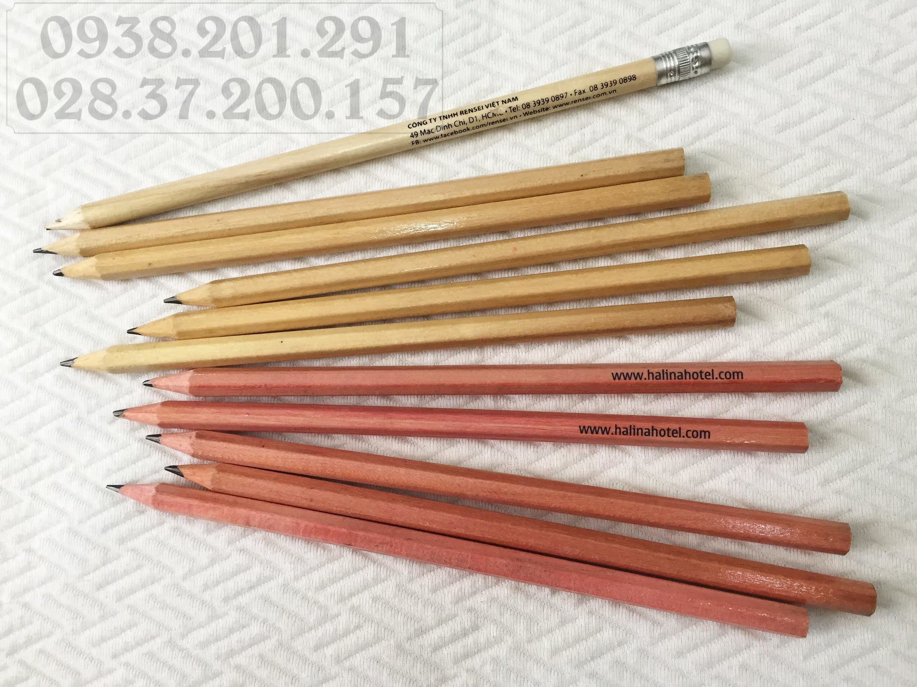 Đặt in bút chì màu gỗ tự nhiên vàng nhạt in logo giá rẻ làm quà tặng Đặt in bút chì màu gỗ tự nhiên vàng nhạt in logo giá rẻ làm quà tặng