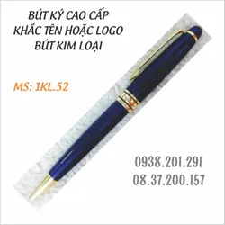 Các mẫu bút kim loại màu xanh dương khắc logo theo yêu cầu