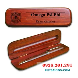 Hộp đựng bút gỗ màu nâu đẹp quý phái đầy phong cách