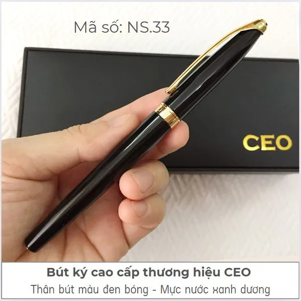 Bút Ký Cao Cấp Đen Xịn Nắp NS.33