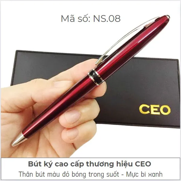 Bút Ký Cao Cấp Màu Đỏ Ngòi Bi NS.08