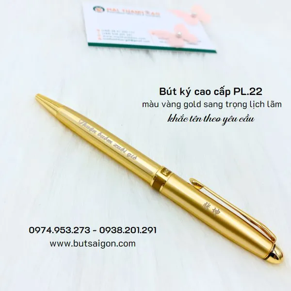 Bút ký cao cấp màu vàng gold Platinum Nhật Bản Bút vặn PL.22