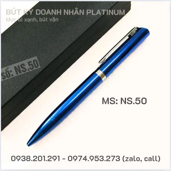Bút Ký Cao Cấp Hàn Quốc Crown Màu Xanh dương NS.50