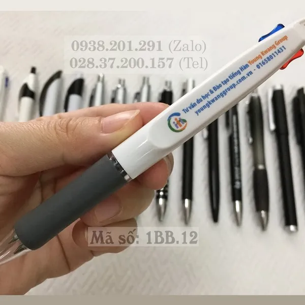 Bút bi nhựa 2 màu 2 ngòi MS 1BB.12