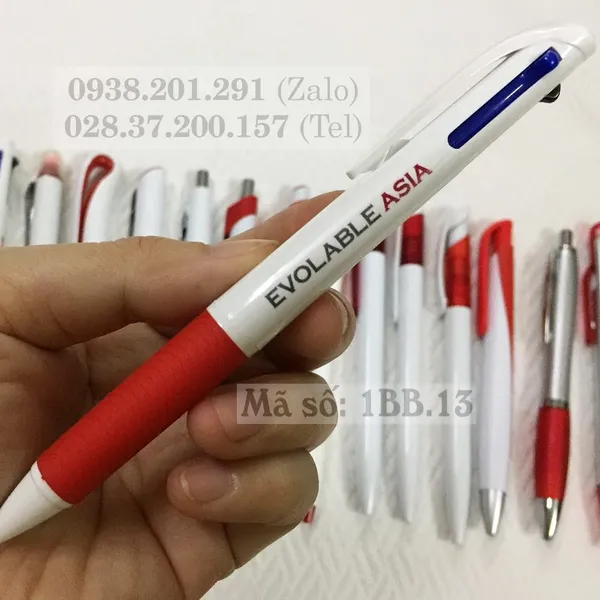 Bút bi nhựa 3 màu 3 ngòi MS 1BB.13