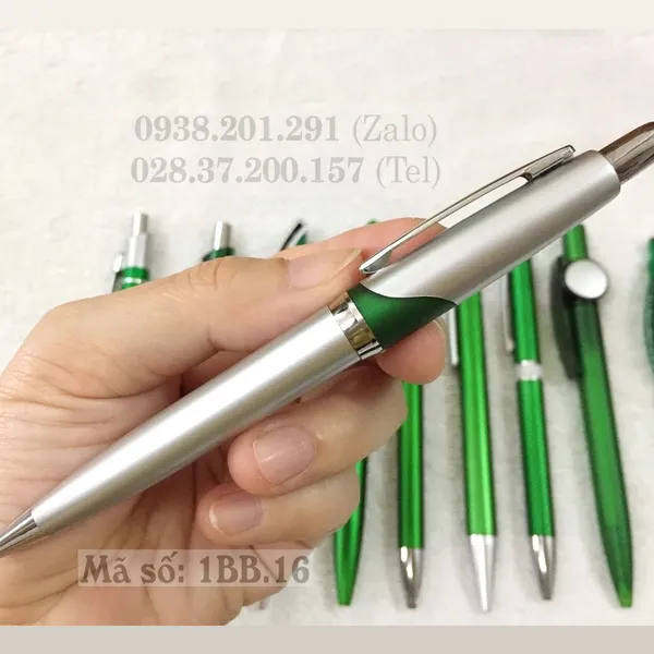 Bút bi nhựa màu bạc MS 1BB.16