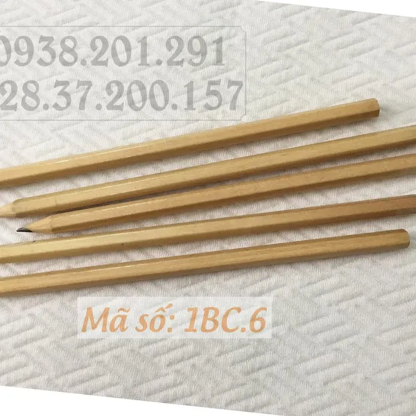 Bút chì màu gỗ tự nhiên in logo công ty giá rẻ - MS 1BC.6