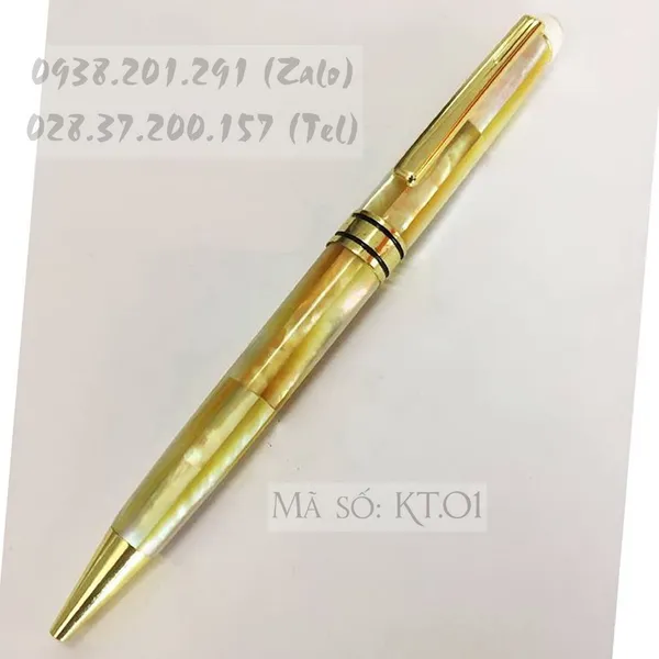 Bút khảm trai màu vàng KT.01