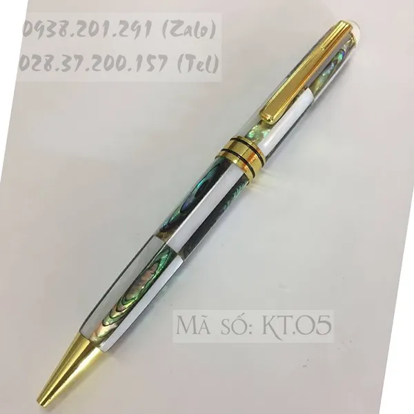 Bút Khảm Trai Màu Xanh Lục trắng KT.04