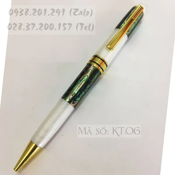 Bút Khảm Trai Màu Xanh Lục trắng KT.06