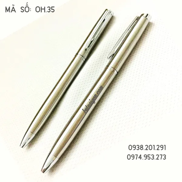 Bút kim loại mực bi xoay OH.35