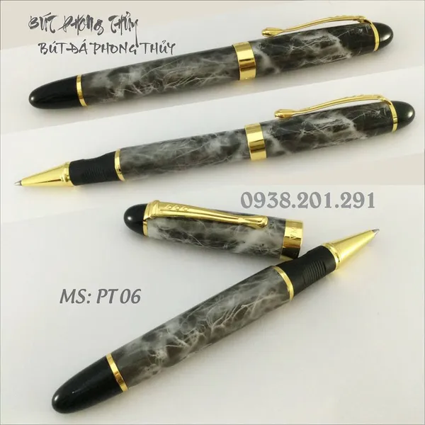Bút ký cao cấp bút đá màu đen vân đá