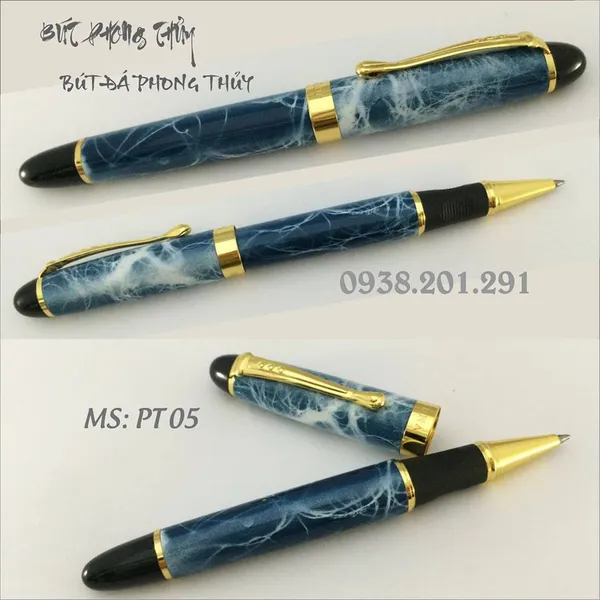 Bút ký cao cấp bút đá màu xanh vân đá
