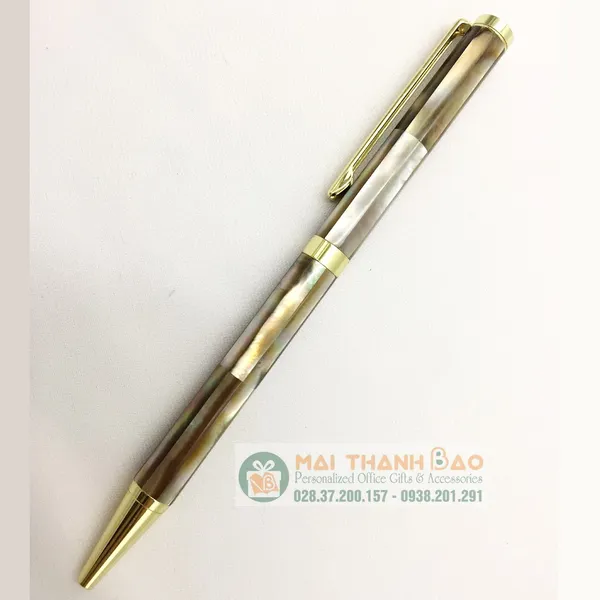 Bút ký cao cấp vỏ ngọc trai mạ vàng 18k