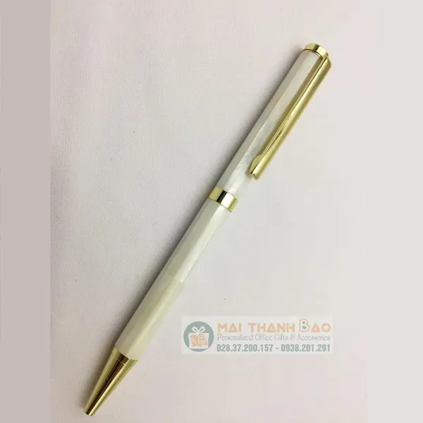 Bút ký cao cấp vỏ ngọc trai mạ vàng 18k