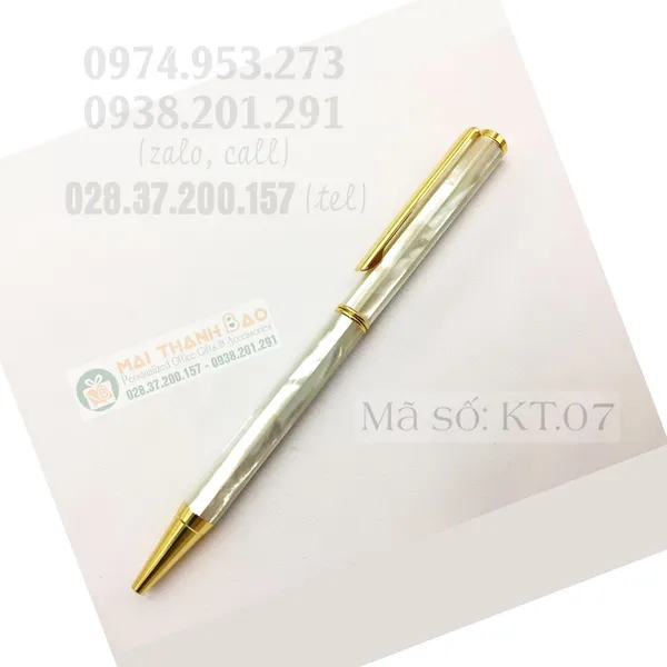 Bút ký cao cấp vỏ ngọc trai mạ vàng 24k