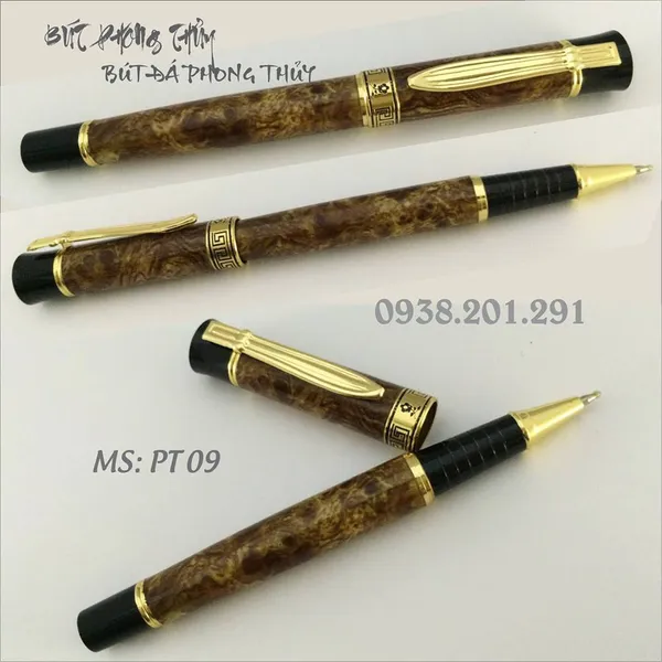 Bút phong thủy vân đá màu nâu