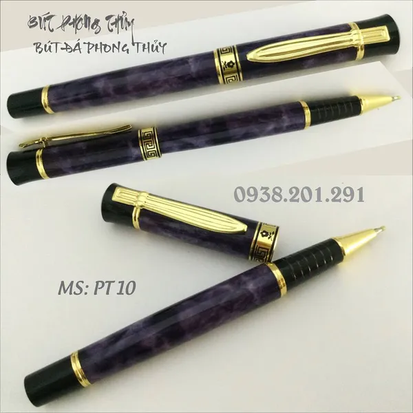 Bút phong thủy vân đá màu tím