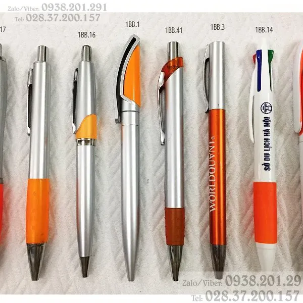 Các mẫu bút bi nhựa màu cam