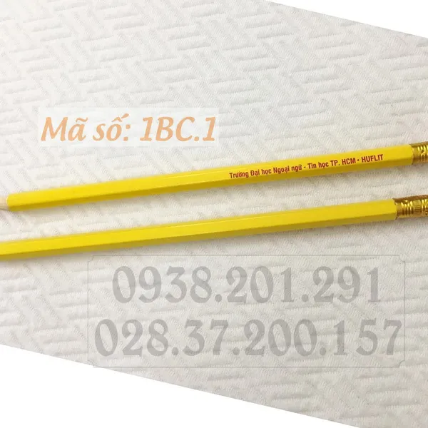 Các mẫu bút chì màu vàng in logo giá rẻ