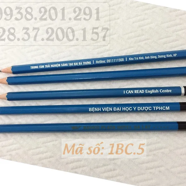 Các mẫu bút chì màu xanh dương in logo giá rẻ