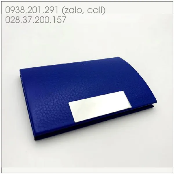 Hộp Đựng Card Visit (Name Card) Da Xanh Dương N10X