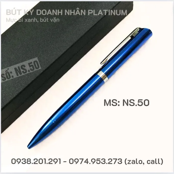 Bút Ký Cao Cấp Hàn Quốc Crown Màu Xanh dương NS.50