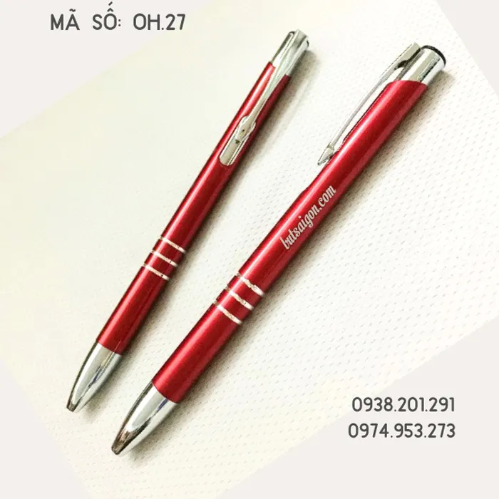 Bút ký kim loại màu đỏ OH.27