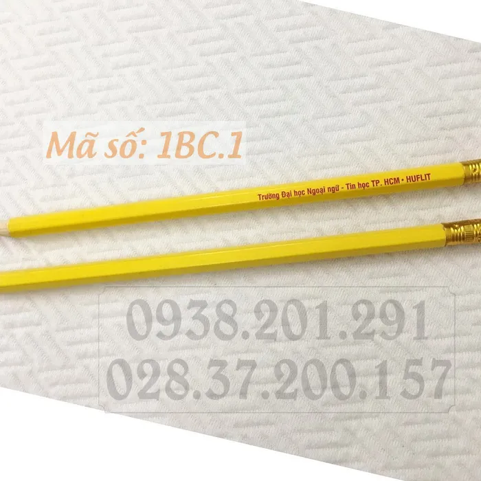 Các mẫu bút chì màu vàng in logo giá rẻ
