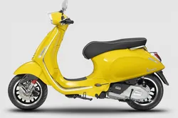Mẫu xe Vespa màu vàng đồng sơn xe cao cấp