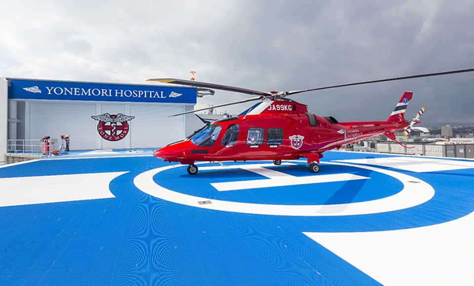 Trực thăng y tế tư nhân: Tiếp nhận bệnh nhân bị thương do chấn thương năng lượng cao.