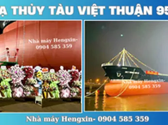 LỄ HẠ THỦY THÀNH CÔNG TÀU BIỂN QUỐC TẾ KHÔNG HẠN CHẾ VIỆT THUẬN 95-01