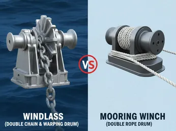 Phân biệt Windlass vs Mooring winch và phương án kết hợp trên tàu hàng